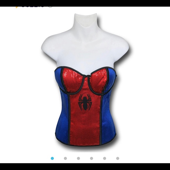 Tops - Adjustable spider-man corset